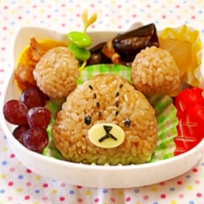 キャラ弁 簡単 くまのがっこう ジャッキーおにぎり レシピ 作り方 By まるっとさん 楽天レシピ